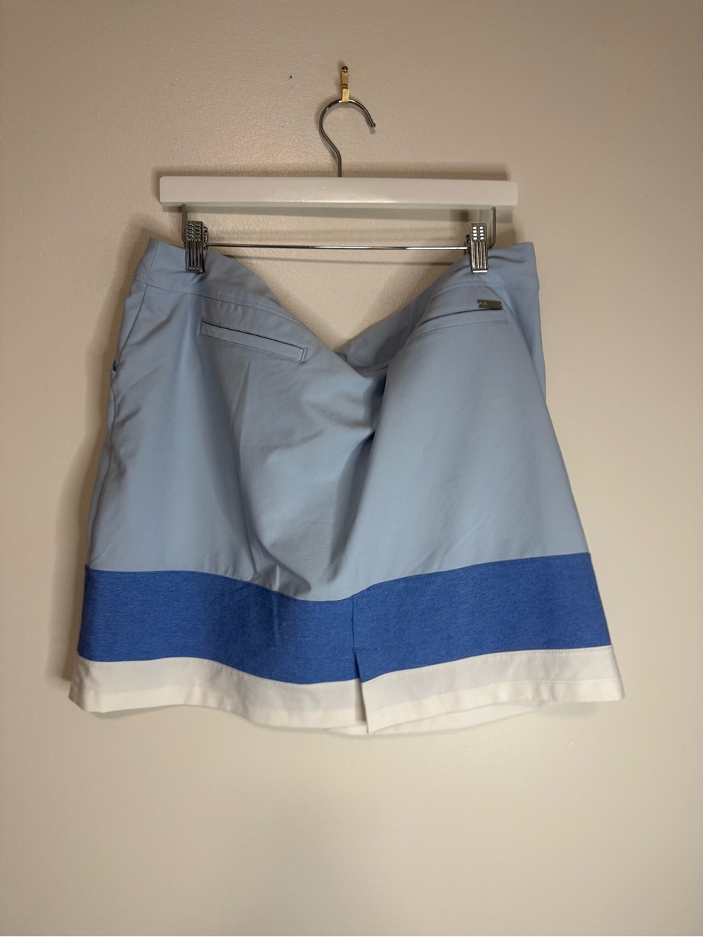adidas Light Blue Athletic Skort with Royal Blue and White Bands in size XL - Picture 6 of 12